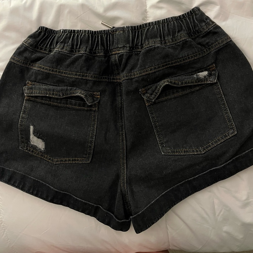 White Birch Black Denim shorts 🩳 - Picture 2 of 2
